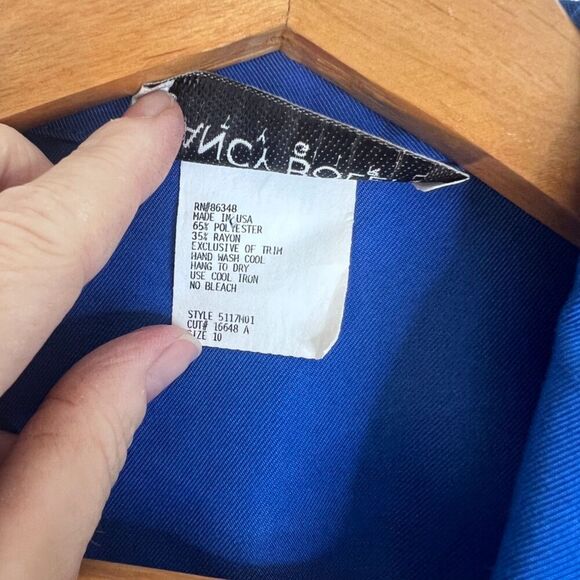 Nancy Bolen City Girl Y2K Short Set Quirky Eclectic Patterned Hem Top Size 10 MD - Picture 9 of 16